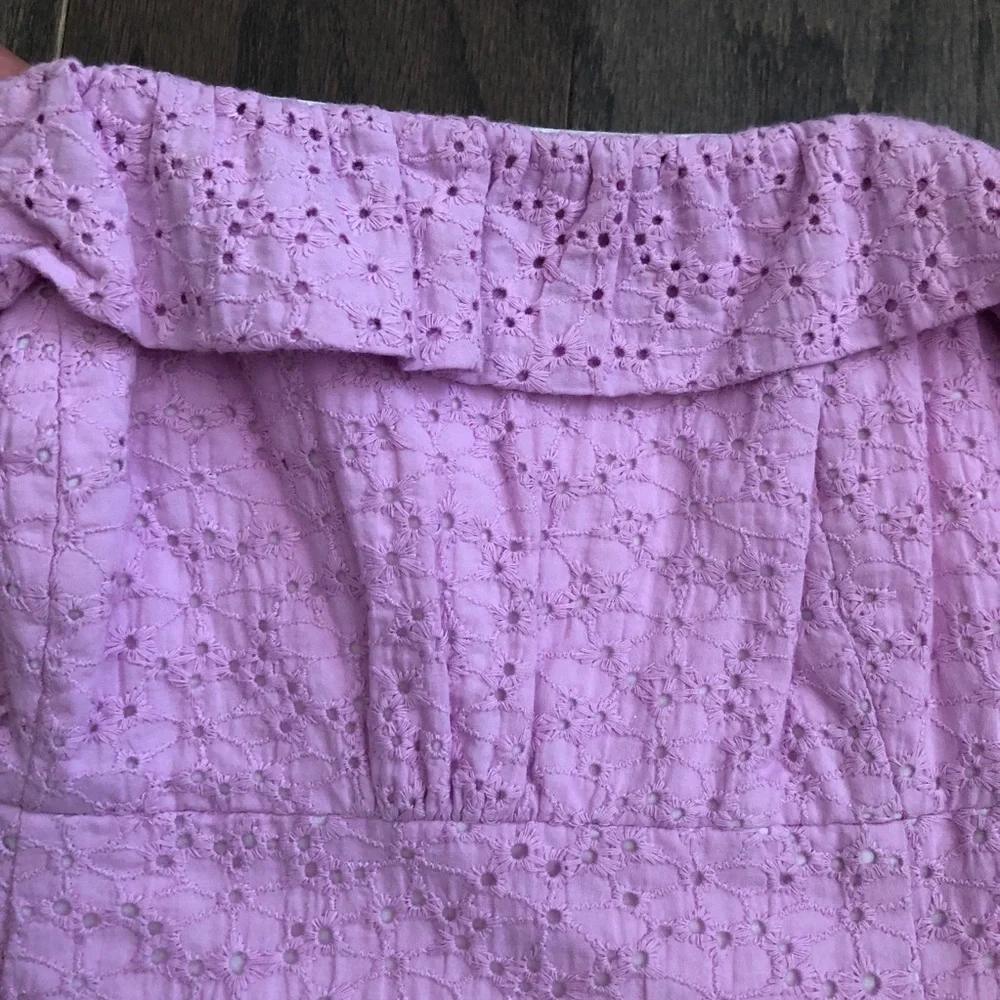 Lilly Pulitzer Brynne Dress Pink Daisy Eyelet - Picture 4 of 8
